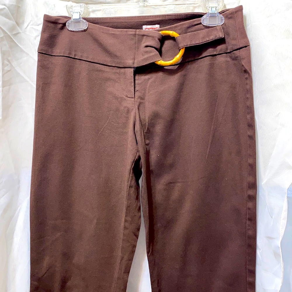 CACHE BROWN BOOTCUT COTTON/SPANDEX PANTS SZ 6